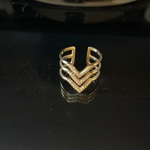 Stella & Dot Pave Chevron Ring